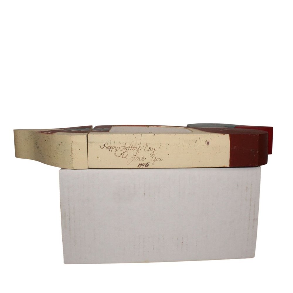 Vintage Handmade Hand Painted Mallard Duck Clear Sides Coin Money Piggy Bank - Picture 7 of 11